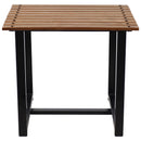 Sunnydaze European Chestnut Wood Rectangle Side Table