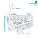 Sunnydaze Heavy-Duty Steel Dump Utility Cart with Removable Sides