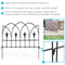 Sunnydaze 5-Piece Bayonne Steel Garden Fence Panels - 8' Overall