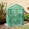 Sunnydaze Portable 2-Tier Mini Greenhouse for Outdoors - Green