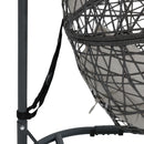 Sunnydaze Caroline Hanging Egg Chair with Steel Stand and Cushion