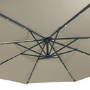 Sunnydaze 10' Solar Cantilever Offset Patio Umbrella with Cross Base