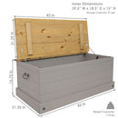 Sunnydaze Solid Pine Wooden Storage Chest - 39.5" W