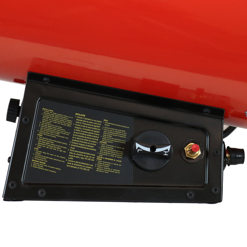 Sunnydaze Red and Black Forced Air Propane Heater