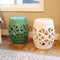 Sunnydaze Knotted Quatrefoil Ceramic Decorative Garden Stool - 18"