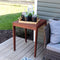 square wood outdoor table