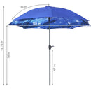 blue starry galaxy umbrella with black pole