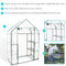 Sunnydaze Deluxe Walk-In Greenhouse with 4 Shelves for Outdoors - Clear