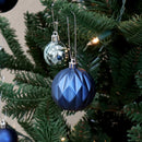 Sunnydaze Winter Wonderland 100-Piece Christmas Ball Ornaments - Blue and Silver