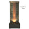 Sunnydaze Rippled Slate Water Fountain with LED Lights - 48"