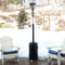 black stainless steel outdoor propane patio heater