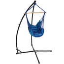 Sunnydaze Hanging Hammock Chair Swing & X-Stand Set - Outdoor Use - Max Weight: 250 pounds