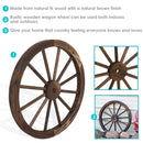 Sunnydaze Indoor/Outdoor Rustic Wooden Wagon Wheel - 24"