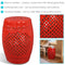 red lattice ceramic decorative garden stool