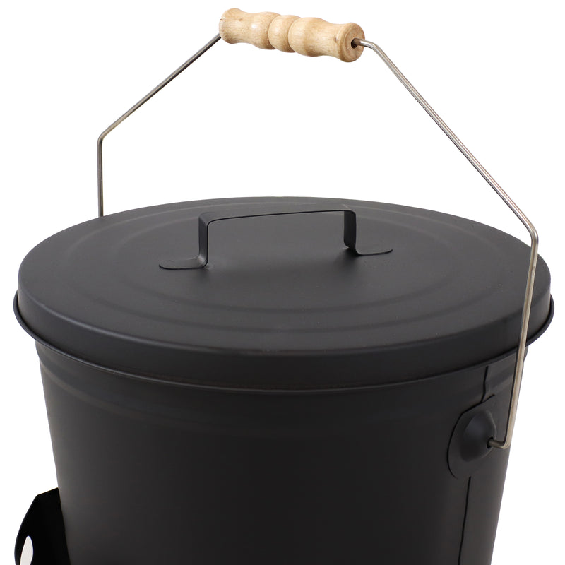 Oak handle of fireplace 5-gallon ash bucket