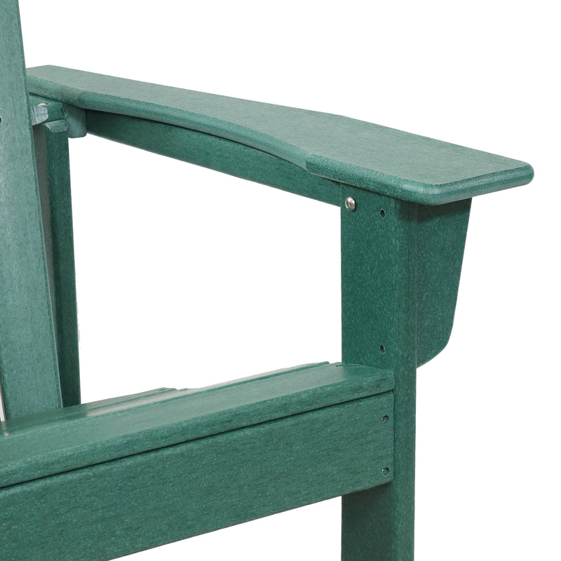 Sunnydaze Upright, All-Weather Adirondack Chair - 300-Pound Capacity - 38.25” H