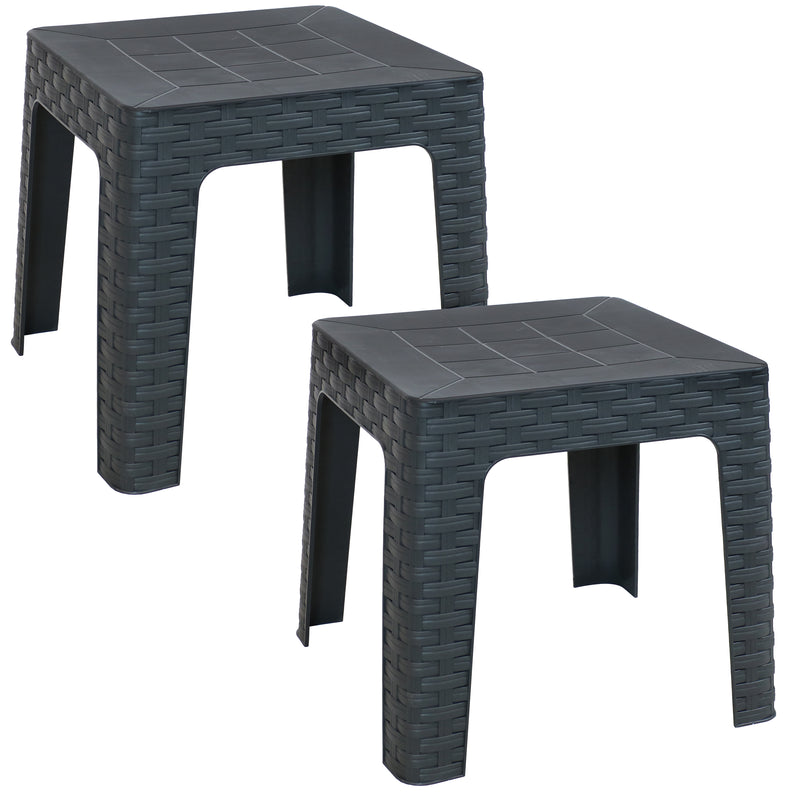 Sunnydaze 18-Inch Square Patio Side Table - Multiple Colors Available