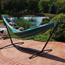 Sunnydaze Brazilian Double Hammock with Stand and Carrying Case