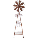 Profile of the rustic outdoor metal windmill.