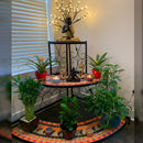 Sunnydaze 3-Tier Step-Style Mosaic Tiled Corner Display Shelf for Plants