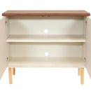 Sunnydaze Mid-Century Modern 2-Door Accent Cabinet with Shelves