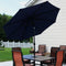Sunnydaze 9' Solar LED Outdoor Patio Umbrella with Tilt and Crank