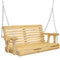 Sunnydaze Traditional Wooden Porch Swing with Hanging Chains - 58.5" W