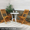 Sunnydaze Meranti Wood Outdoor Folding Patio Chairs - Set of 2