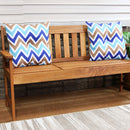 set of 2 zigzag multi-colored pillows