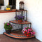 Sunnydaze 3-Tier Step-Style Mosaic Tiled Corner Display Shelf for Plants