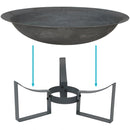 Sunnydaze Modern Cast Iron Fire Pit Bowl with Stand - 23" Diameter