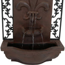 Sunnydaze French Lily Solar Outdoor Wall Fountain