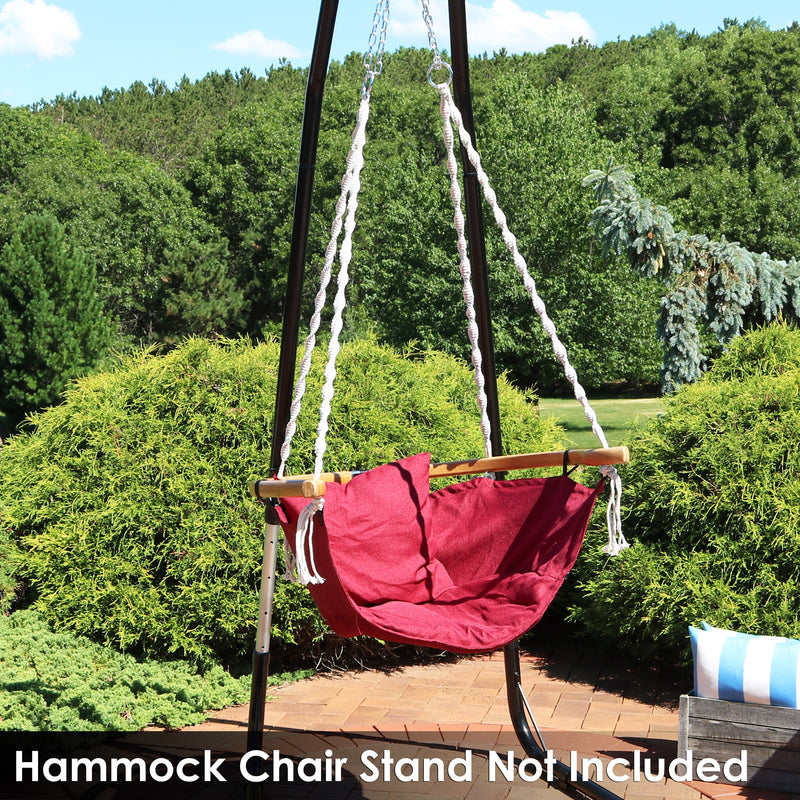 Sunnydaze Audrey Outdoor Hammock Chair with Cushion and Armrest