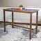Sunnydaze Arnold Counter-Height Dining Table - Weathered Oak Finish