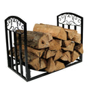 Sunnydaze 2-Foot Decorative Fireplace Log Holder - Indoor/Outdoor