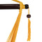 wooden spreader bar with gold rope hammock chair