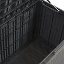 Sunnydaze Faux Rattan Outdoor Lockable Deck Storage Box  - 100-Gal.