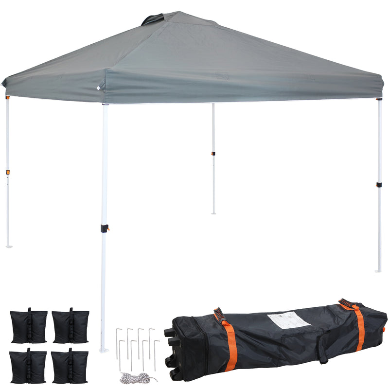 Sunnydaze Premium Pop-Up Canopy with Rolling Carry Bag and Sandbags