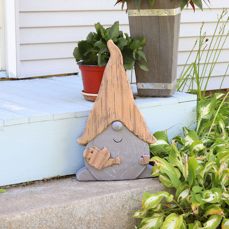 Sunnydaze Indoor/Outdoor Basil the Gardening Gnome Statue - 18.25"