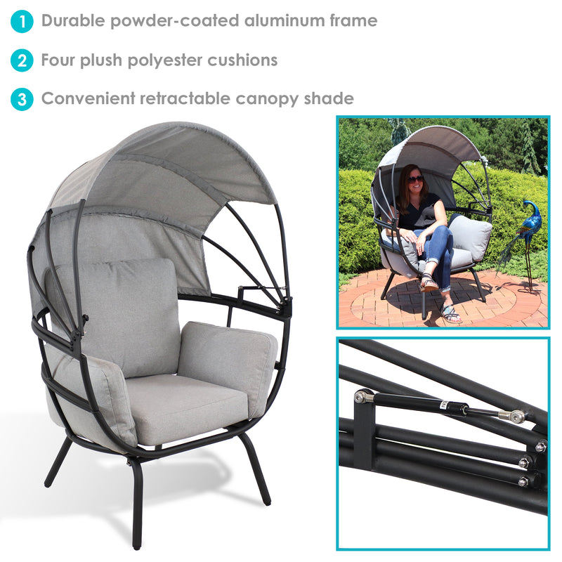 Gray arm cushion and spring of retractable shade.