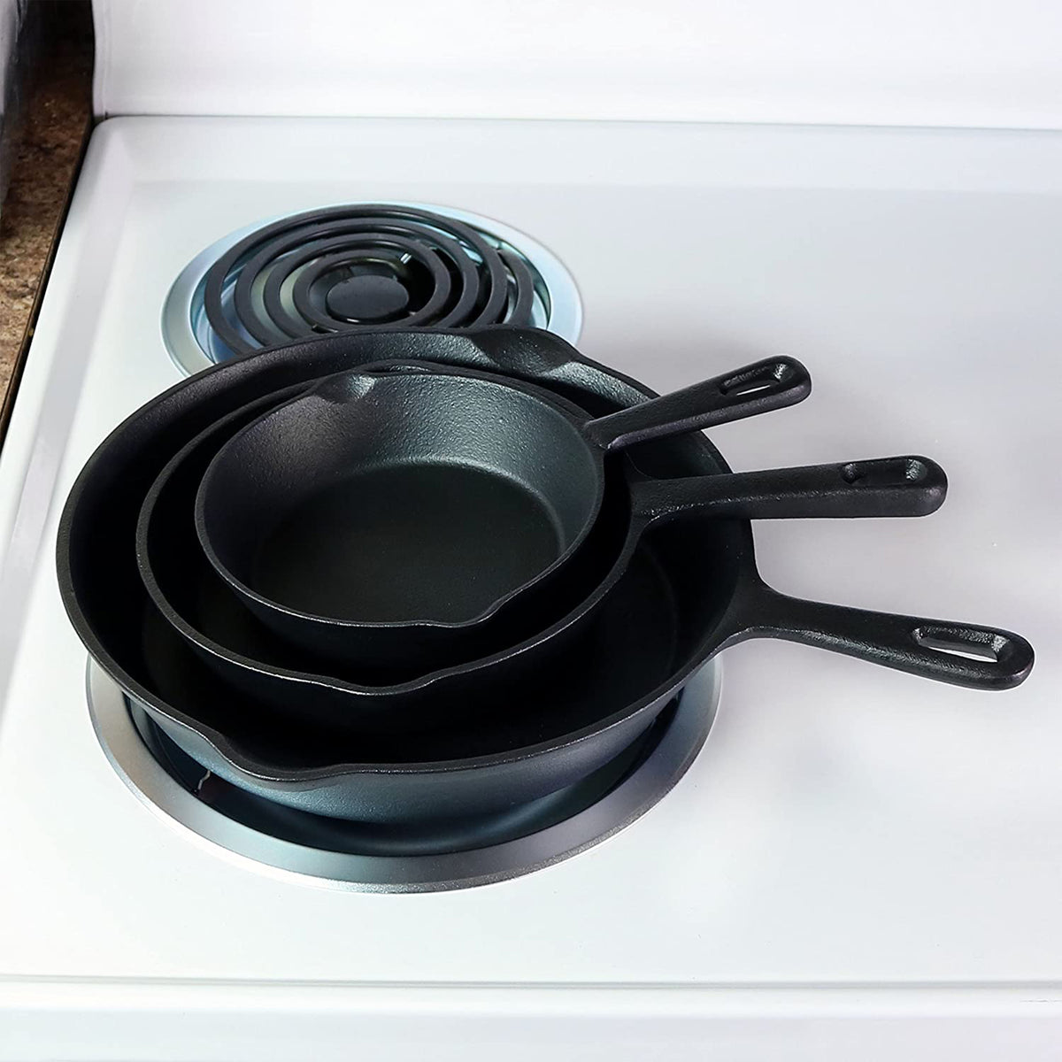 3 in 1 DIVIDE WONDER PAN SET NON-STICK CATATED SKILLET SECTION