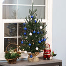 Sunnydaze Festive Pine Pre-Lit Artificial Christmas Tree - 3'