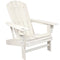 Sunnydaze Lake Style Adirondack Chair with Cup Holder - White