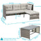 Chaise section of sofa with throw accent pillow