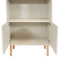 Sunnydaze 5-Shelf Modern Bookshelf with Storage Cabinet - Latte