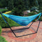 blue rope hammock without spreader bars