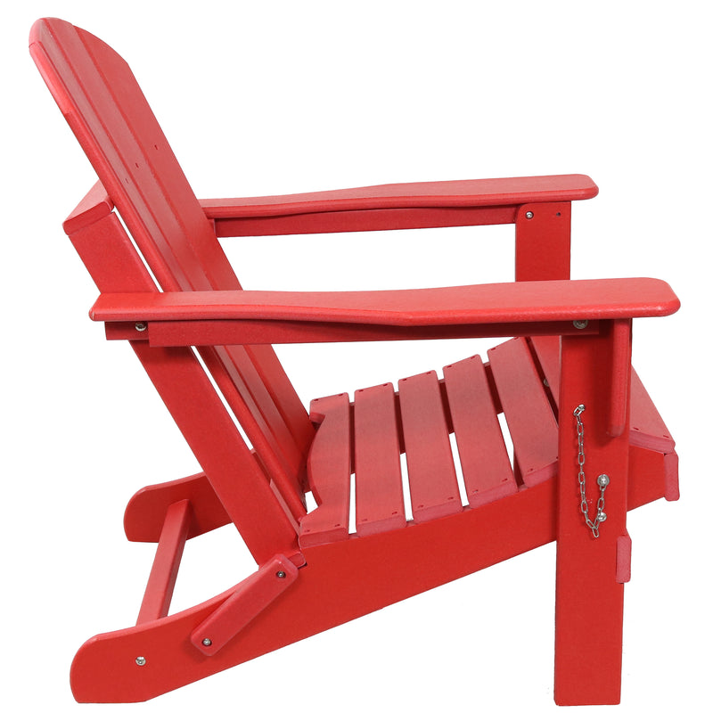 Sunnydaze Folding Adirondack Chair - 300-Pound Capacity - 34.5" H