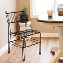 Sunnydaze Indoor/Outdoor Modern Wire Metal Dining Chair - Black