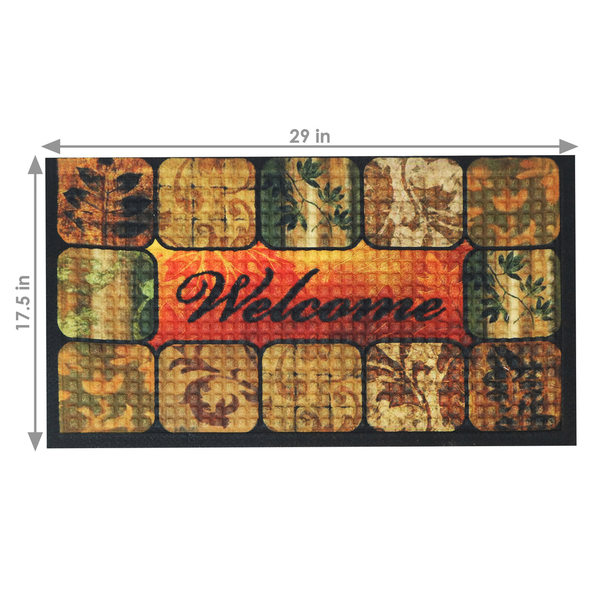 Rubber Door Mats (29.5” x 17.5”) - Durable Non-Slip Indoor/Outdoor