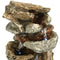 Sunnydaze Tiered Rock & Log Indoor Waterfall Fountain with LED Lights - 10"